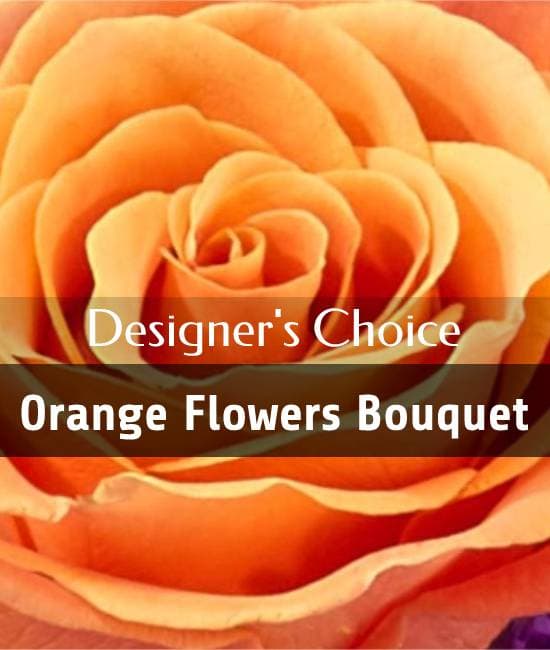 Choix du fleuriste - Bouquet teintes orange